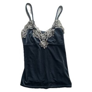 Lace tank top, 97% polyester, 3% spandex, ( NO TAG )